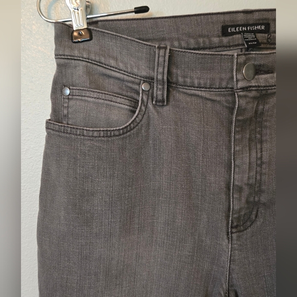 Eileen Fisher Gray Straight Leg Jeans Size XS - Picture 3 of 5